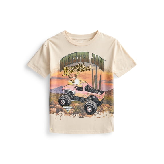 Monster Jam Boys Graphic Tee with Short Sleeves, Sizes 4-18
