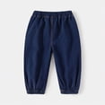 thumbnail image 4 of 5-6T Toddler Cargo Jogger Pants Contrast Stitch,Kids Spring Fall Elastic Waist Cotton Twill Multi Pocket Loose Casual Workwear Trousers for 3T 4T 5T 6T 8T 9T Boys Girls,Navy, 4 of 4
