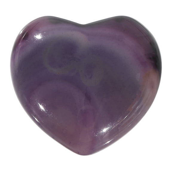 Uxcell Natural Heart Shaped Crystal Stone, 1.6 Inch Mini Polished Love Gemstone Crystal, Pocket Rock Engraved Worry Stones for Women Gifts Meditation, Purple Agate