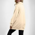 thumbnail image 5 of Women's Casual Sweatshirt Quarter Zip up Solid Color V Neck Long Sleeved Pullover Fall Outfits Lightweight Comfy Y2k Tops 2025 with Pockets, 5 of 5