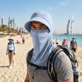 thumbnail image 6 of IAJFHAFS 3 In 1 Summer Cooling Balaclava Breathable Sun Protection Hood with Neck Guard & Face Mask Outdoor Activities Sun Hats for Men Women Dark Gray, 6 of 7