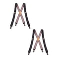thumbnail image 1 of Buyless Fashion 2 pack Suspenders for Men - 48" Adjustable Straps 1 1/4" - X Back With Black Clips, 1 of 7