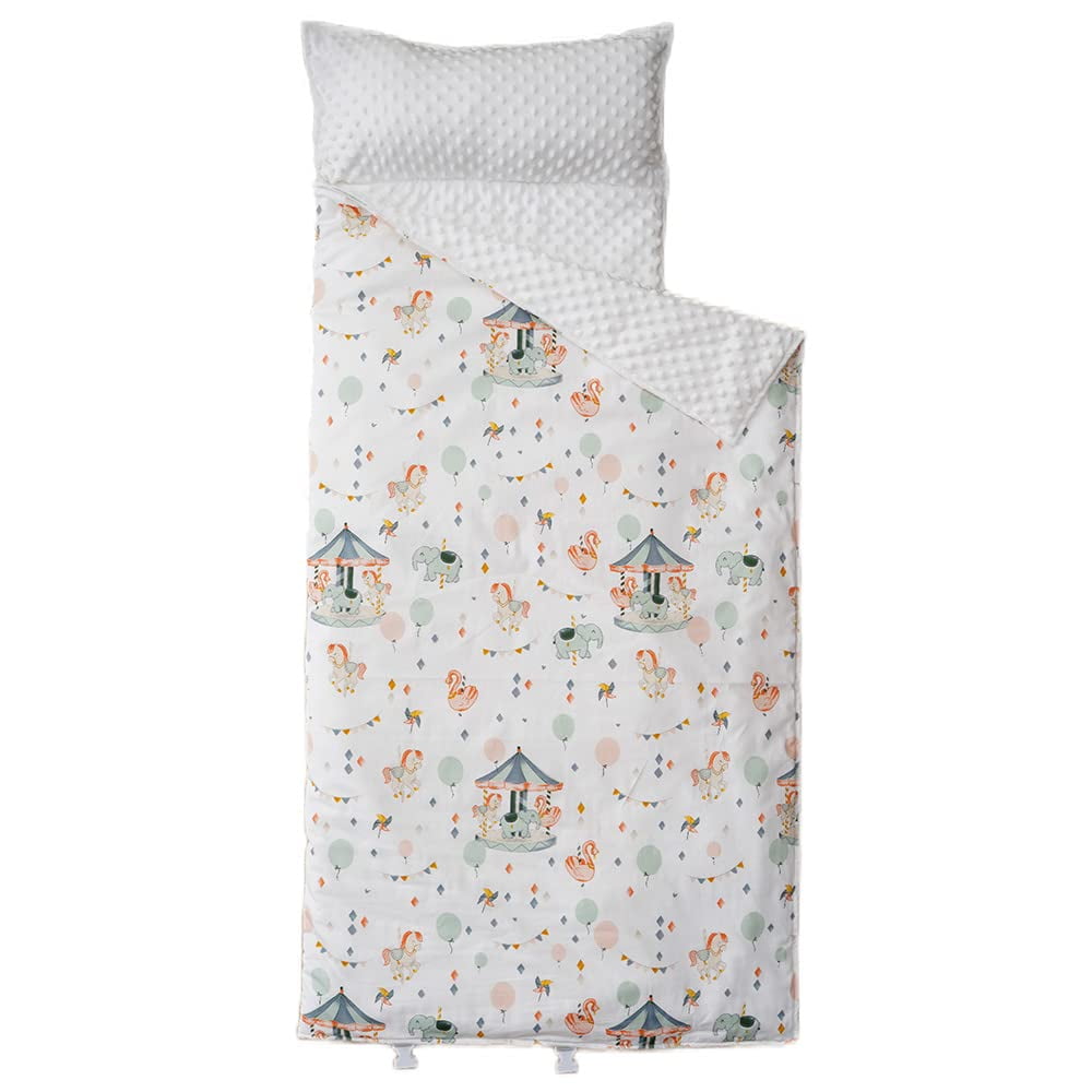 Battilo Kids Nap Mat with Removable Pillow Soft, Lightweight Mats, Easy Clean Toddler Nap Pad