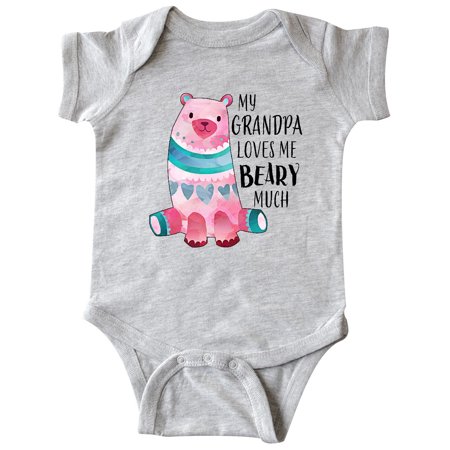 

Inktastic My Grandpa Loves Me Beary Much with Cute Bear Gift Baby Boy or Baby Girl Bodysuit