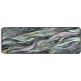 thumbnail image 5 of SKYSONIC 2X6 Feet Abstract Marble Ink Style Runner Rug with Rubber Backing, Artistic Griotte Non Slip Entryway Rug Runner Washable Soft Area Rug Carpet for Hallway Bedroom Kitchen Decor, 5 of 6