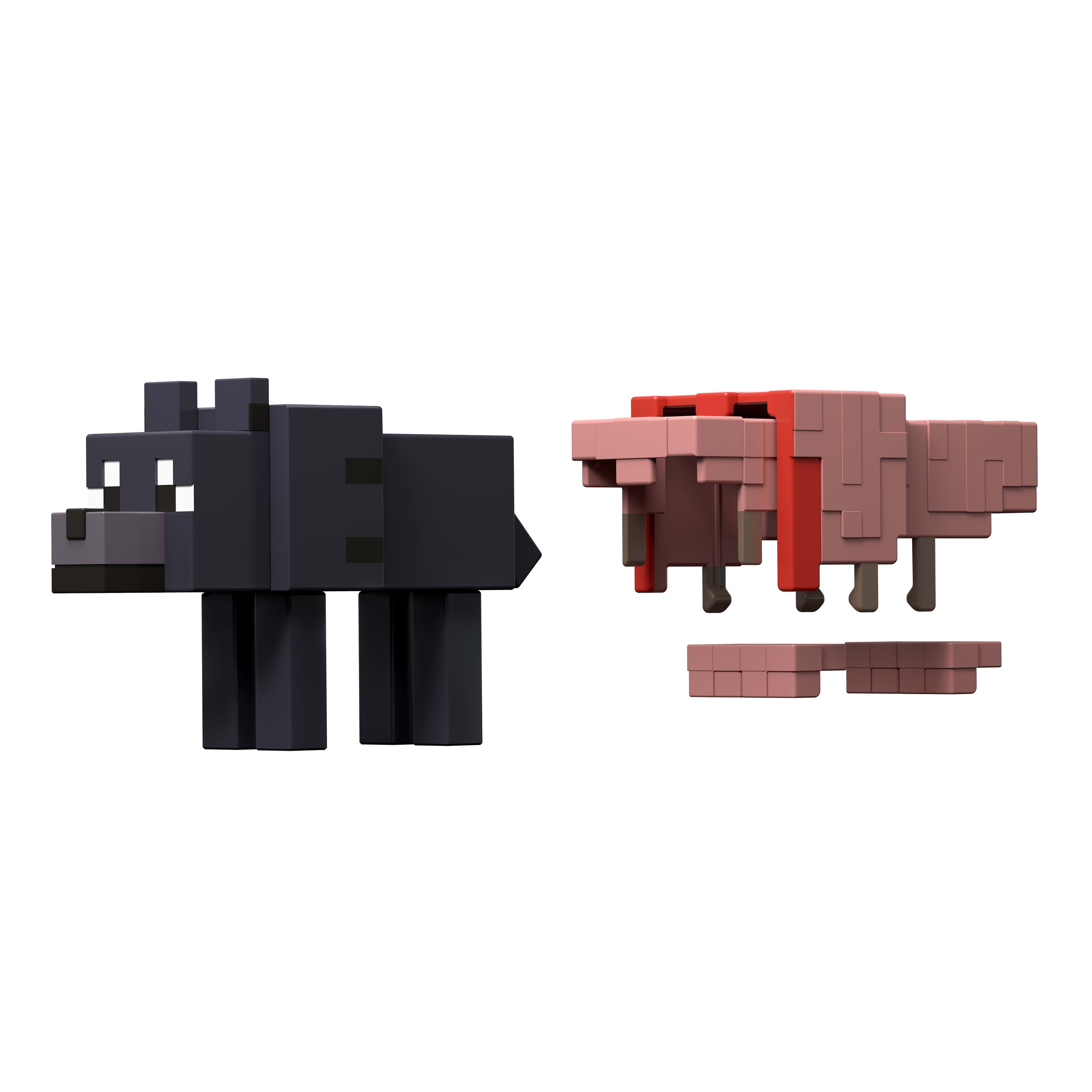 Minecraft Armored Wolf Action Figure & Accessories Set, 3.25-inch Scale Collectible Toy