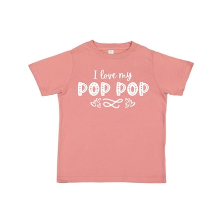 

Inktastic I Love My Pop Pop with Hearts Gift Toddler Boy or Toddler Girl T-Shirt