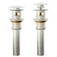 thumbnail image 3 of Novatto NP-U213907BN Rectangular Undermount White Porcelain Sink Overflow Drain Set, Brushed Nickel, 3 of 4