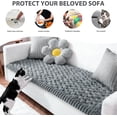 thumbnail image 5 of Ivalue Thick Sofa Cover Soft Washable Non-Slip Couch Cover for Pet Sofa Slipcover Furniture Protector for Living Room Pet Couch (Dark Gray), 5 of 8