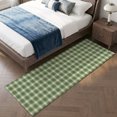 thumbnail image 4 of Hallway Runner Rug 2'x6', Green Gingham Kitchen Runner Rugs Non-Slip Carpet Mats, Farmhouse Buffalo Plaid Checkered Bedside Rugs Runners Washable Floor Carpet for Bathroom Laundry Room, 4 of 8