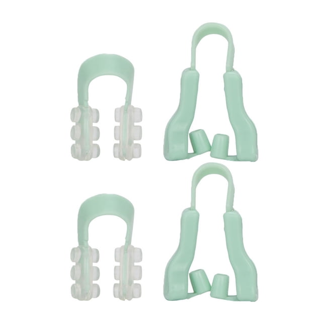 Clip de silicona para levantar la nariz, portátil, para enderezar el puente nasal, color verde