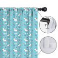 thumbnail image 4 of Blackout Kids Curtains,Blue Cartoon Unicorn Rainbow Cloud Pattern Childrens Insulated Curtains Set Of 2,Bedroom Essentials,Toddler Room Decor 42"x63", 4 of 5