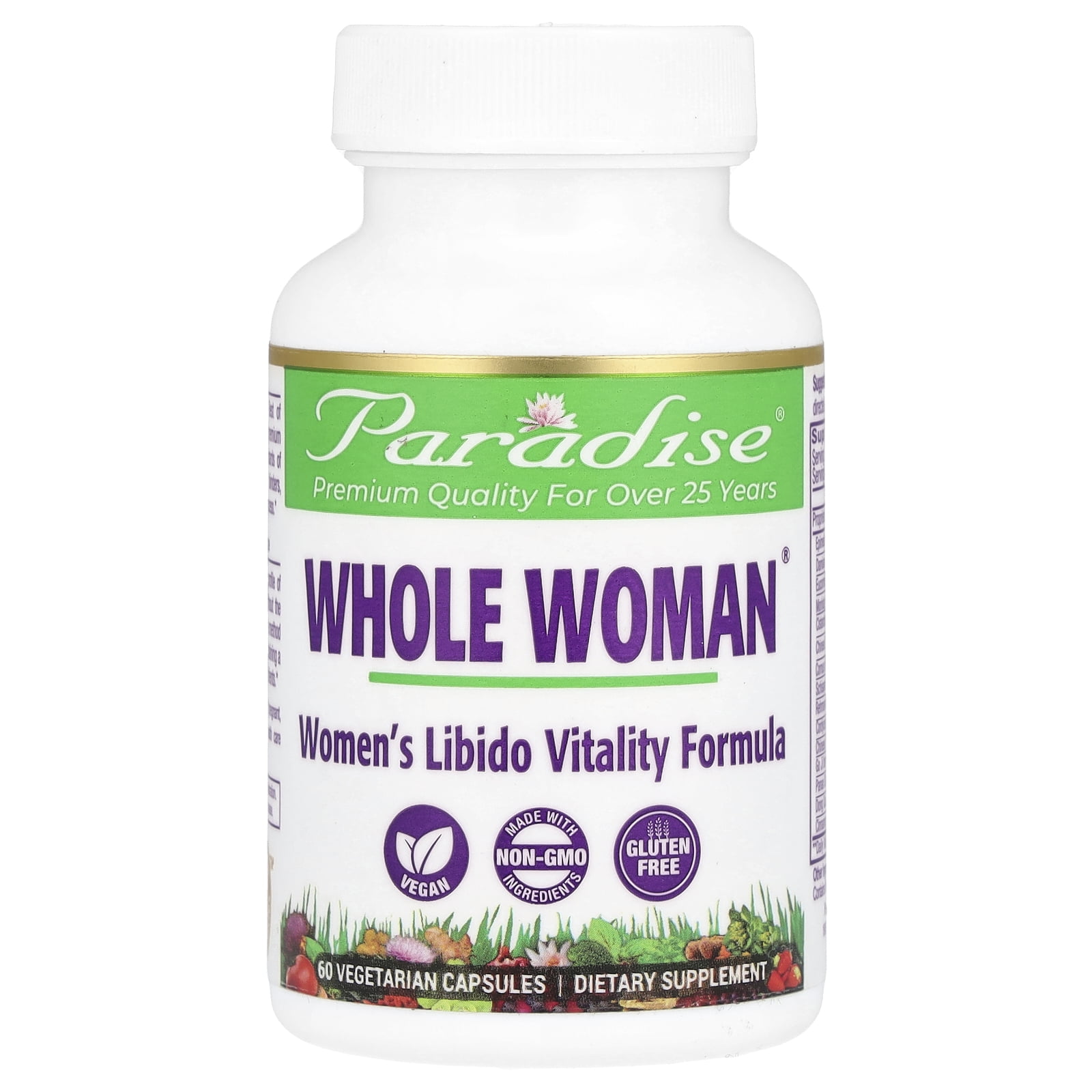 Paradise Herbs Whole Woman®, Women's Libido Vitality Formula, 60 Vegetarian Capsules
