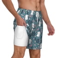 thumbnail image 2 of Balery Forest Rabbit Mens Swim Trunks Swim Shorts for Men Quick Dry Inseam Beach Shorts with Compression Liner Pocket-XX-Large, 2 of 9