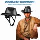 thumbnail image 5 of Casco de seguridad de vaquero con orificio de ventilación, casco duro de ala completa de HDPE para construcción al aire libre, gorra de trabajo de rescate ferroviario A, 5 of 8