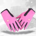 thumbnail image 4 of Guantes Térmicos De Esquí Guantes de ciclismo de felpa unisex Guantes impermeables suaves para deportes al aire libre (Rosa M), 4 of 7