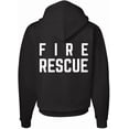 thumbnail image 4 of Fire Rescue Team Double Sided Hoodie Sweatshirt Printed Firefighter Dept. First Responder Warm Hooded Pullover (NavyBlue, 3X-Large), 4 of 16