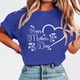 thumbnail image 2 of Tops de Manga Corta de Verano para las Mujeres Imprimir Blusa de Cuello Redondo, Moda Ligera de Poliéster Spandex, 2 of 4