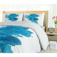 thumbnail image 5 of Ambesonne Art Motion Duvet Cover Sets, Ink Spreading in Water, 2-King, White and Deep Sky Blue, 5 of 7