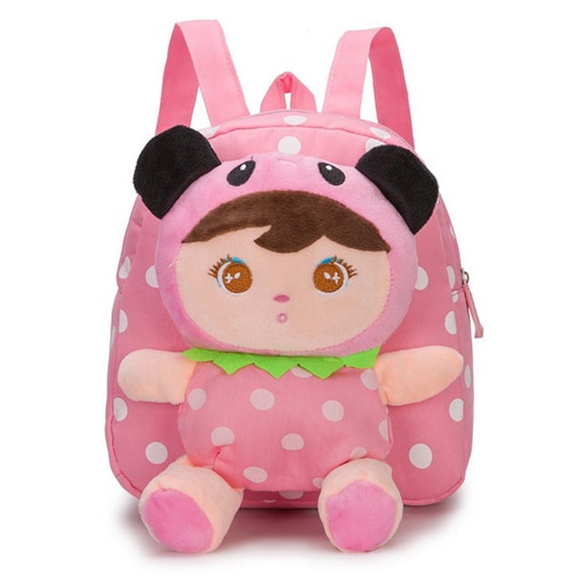 Toddler Backpack Cute Removable Doll Preschool Backpack Little Girl Backpack