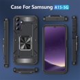 thumbnail image 5 of JTCASES for Samsung Galaxy S24 Armor Case, Built-in Rotatable Kickstand Anti-slip Bumper Heavy Duty Protective Hybird Shockproof Anti-fall Shell Car Mount, Black, 5 of 8