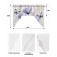 thumbnail image 6 of Purple Tulip Kitchen Curtains Swag Valance for Windows/Bathroom/Cafe, Spring Flowers Butterfly Wooden Grain Rod Pocket Drape Panel Swag Curtain Valance for Bedroom/Living Room 55''x36'', 6 of 6