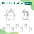 thumbnail image 3 of 200Pcs 304 Stainless Steel Snap On Bails Charm Ice Pick Pinch Bails Connectors Metal Pendant Clasp Pin Dangle Charm Connectors Clasp for DIY Charm Necklace Jewelry Making, 3 of 5