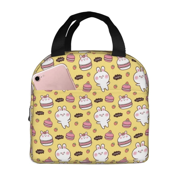 Easygdp Rabbit Hunger Bolsa Térmica Premium - Tela Oxford Impermeable, Gran Capacidad, Bolsillo Frontal, Unisex para Trabajo, Escuela, Actividades al Aire Libre y Picnics