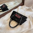 thumbnail image 1 of Bolso con asa superior para mujer, de piel sintética con diseño de piedras, Bolso de mano para mujer Y2K con cadena Punk, Bolso de mano sencillo e informal a la moda para chicas, 1 of 9