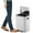 20L*2 37.60*42.80*57.70cm, variant on Dual Compartment Trash Can with 2 Removable Buckets, Brushed Stainless Steel Recycling Bin with Soft-Close Lid & Foot Pedal