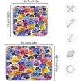 thumbnail image 3 of GZHJMY Microfiber Dish Drying Mat Absorbent Dish Draining Mat Large Size 18 x 24 Dishes Drainer Mat for Countertop s XXL Size The Garden Tricolor Pansy FlowerCoffee Mat, 3 of 7