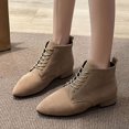 thumbnail image 2 of asddcavvf Women's Autumn And Winter British Style Small Short Boots Solid Colour Suede Pointed Toe L, 2 of 9