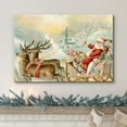 thumbnail image 2 of wall26 Canvas Print Wall Art Merry Christmas Santa Claus Reindeer Celebrations &amp; Holidays Decorative Illustration Modern Art Scenic Colorful Warm for Living Room, Bedroom, Office - 16"x24&qu, 2 of 5