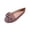 Coffee, variant on Women Metal Bow Accent Slip On Ballet Flats Comfortable Footwear For Office Casual Outdoor Daily Activities
