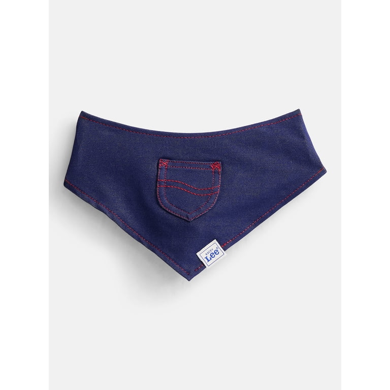 Kacey Lee Denim Pocket Pet Bandana for Cats and Dogs, Blue, Medium