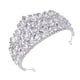thumbnail image 3 of KAKOWELY Corona de diamantes de imitación para tocado de boda, tiara nupcial de diamantes de imitación para fiesta, color plata, 3 of 4