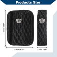 thumbnail image 5 of Unique Bargains Faux Leather Faux Crystal Car Seat Belt Shoulder Pad Shoulder Pad Seat Belt Pad 6.5x23cm Black, 5 of 7