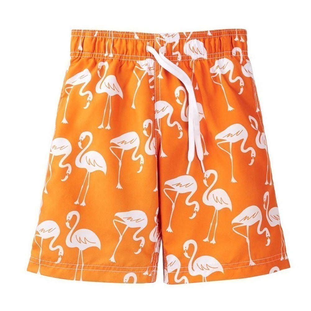 boys orange swim shorts