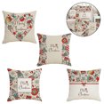 thumbnail image 4 of 4 Piezas Funda de Almohada de Navidad Cubiertas de Almohada Cuadrada Cubiertas de Amortiguador Papá Noel Impreso Decoración Del año de nuevo YX1014-13 BLESIY Manta y funda de almohada, 4 of 7