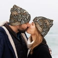 thumbnail image 5 of Yiaed Moose fox bear leaf tree Print Winter Beanie for Men Women, Fleece Lined Beanie Soft Warm Knit Hat Ski Stocking Cuffed Ca, 5 of 6