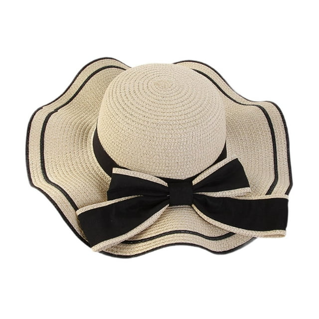 Sombrero de playa tejido Strade Fareast Limited sombrero de alero grande Beige