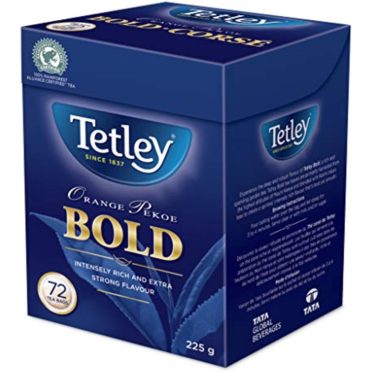 Tetley Bold Orange Pekoe Tea 72Ct/225G