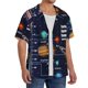 thumbnail image 2 of Fotbe Solar System Camisa Estampada de Manga Corta para Hombre, Casual de Verano, Estilo Playero, Sin Arrugas-Large, 2 of 5