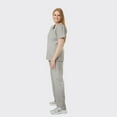 thumbnail image 5 of SPECTRUM UNIFORMS Scrub Tops Medical Unisex V-Neck Yoga Soft Fabric Medical Professionals Hospital and Lab Workwear Nurse Top Grey, 5 of 5