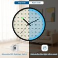thumbnail image 5 of Indoor 12' Voice-Activated Luminous Decoration Wall Clock With LED Night Light Green Bows, 5 of 8