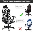 thumbnail image 4 of KUIFORTI Black Cow Print Gaming Chair Seat Cover Polyester Gaming Chair Seat Cover with 2Pcs Armrest Slipcover Anti Scratch Pet Resistant Guard for Office and Computer Chairs, 4 of 7
