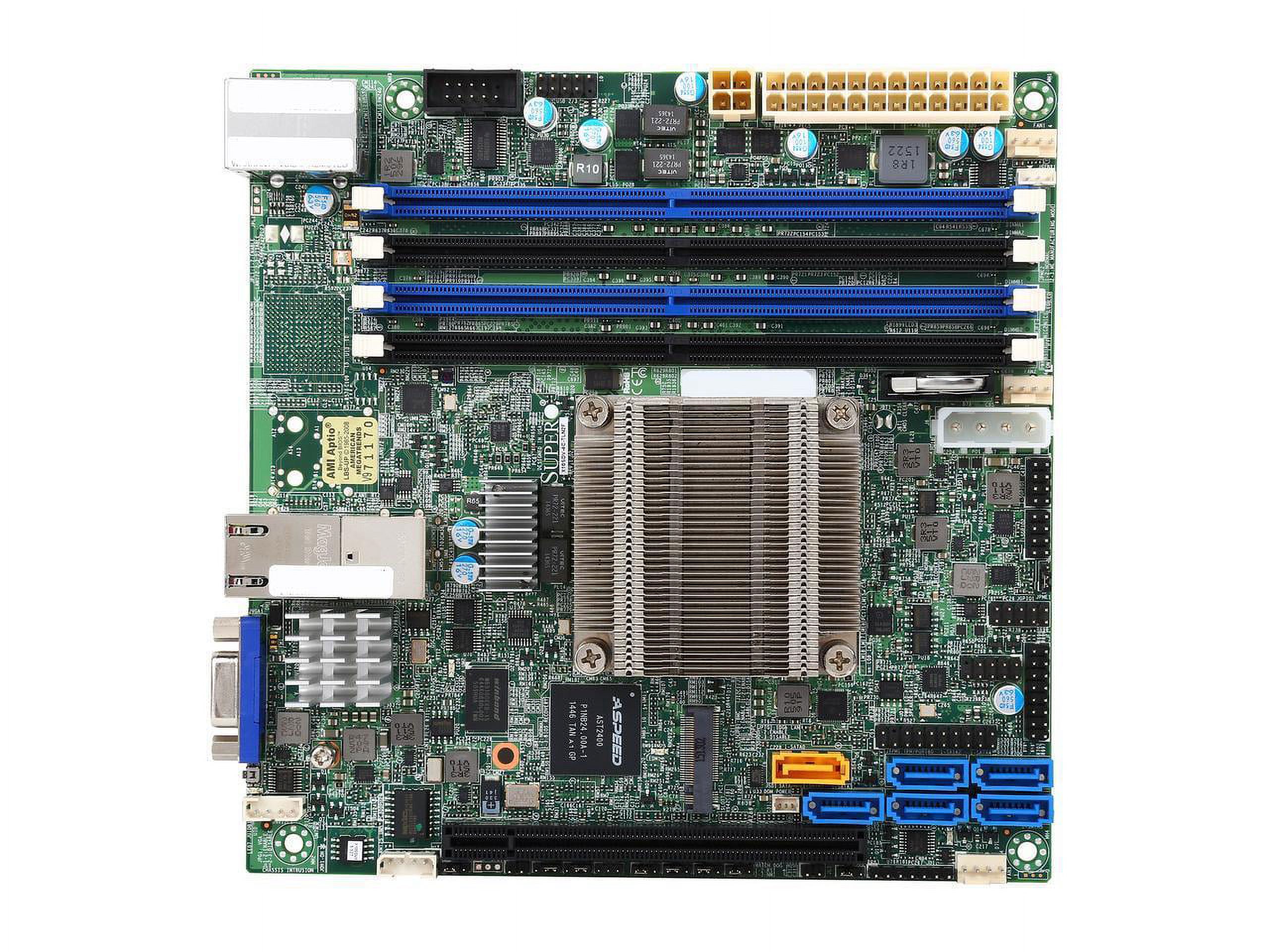 Supermicro X10SDV-4C-TLN2F Server Motherboard – FCBGA1667, DDR4, Micro ATX, Used