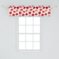 thumbnail image 2 of Ambesonne Kiss Valance Pack of 2, Vivid Colored Lips Glamour, 54"X12", Pale Rose and Multicolor, 2 of 3