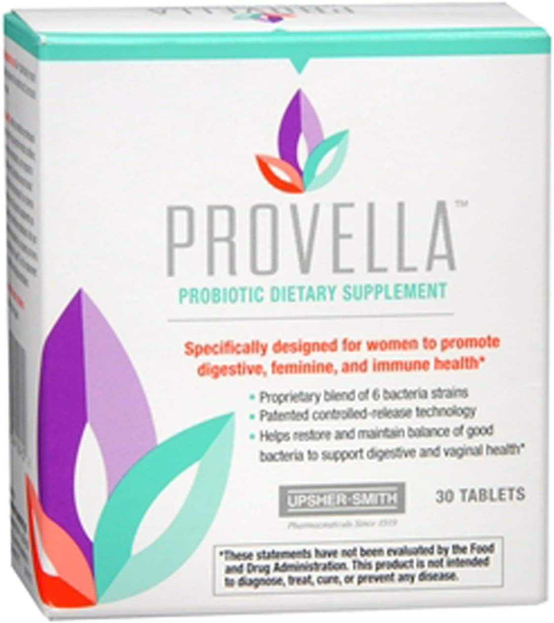 Provella Women's Probiotic Dietary Supplement Tablets, 30 Count - 4 Pack