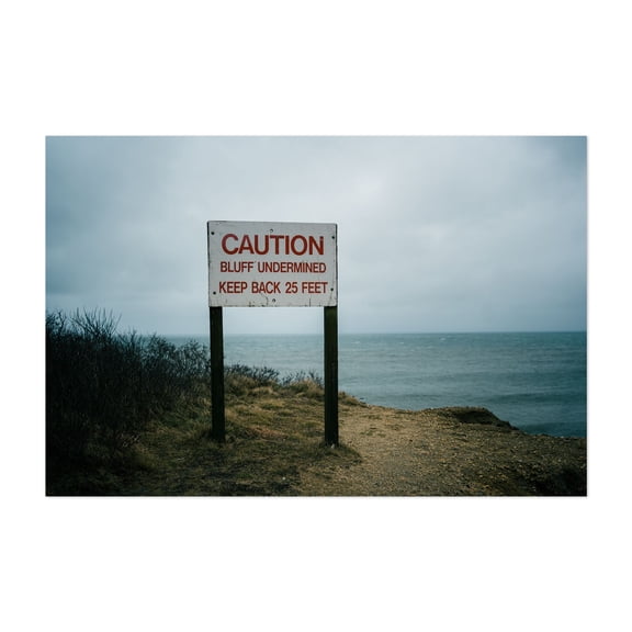 Bluff Undermined, Camp Hero - Montauk New York Photography Unframed Wall Art Print 5 x 7 inches